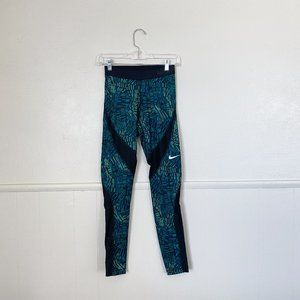 Nike | Patterned leggings with mesh panels